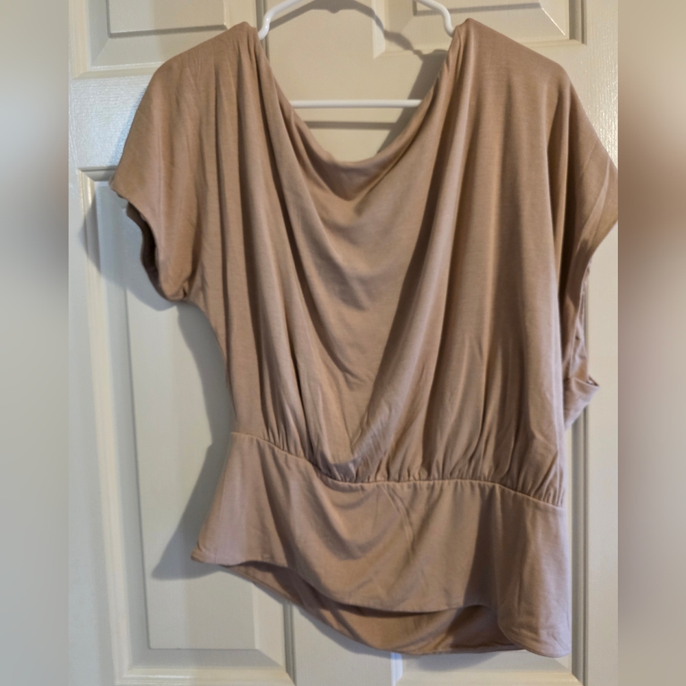 Express Soft Beige Off Shoulder Women's Blouse